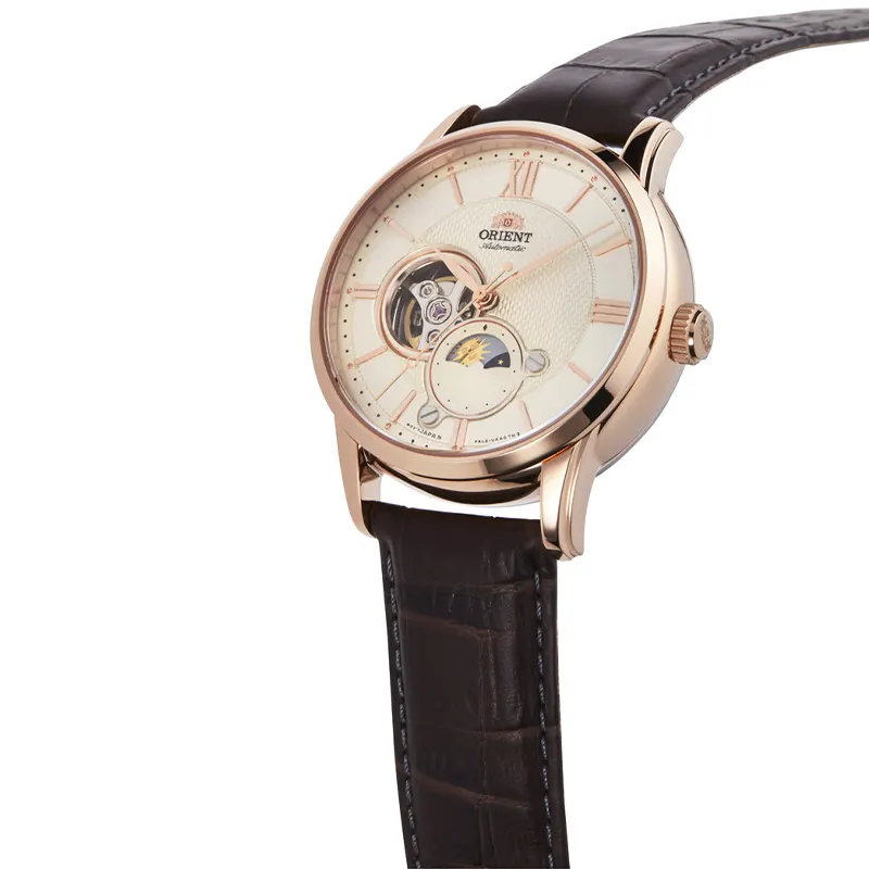 Orient Contemporary Sun and Moon Open Heart Men's Watch- RA-AS0009S